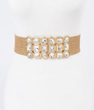 Clear stones straw belt