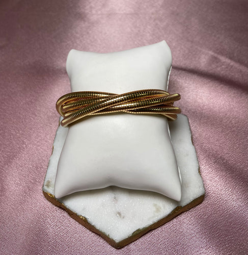 Gold Snake Bangle