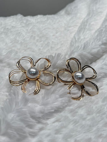 Pearl Flower Earrings