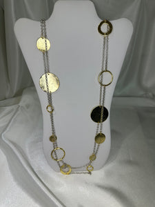 2 Tone Circles Necklace