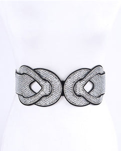 Rhinestone Elastic Belt