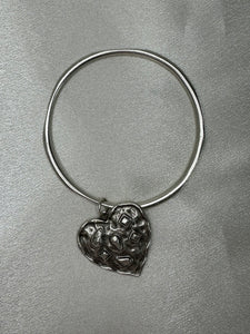 Heart Bangle with Charm