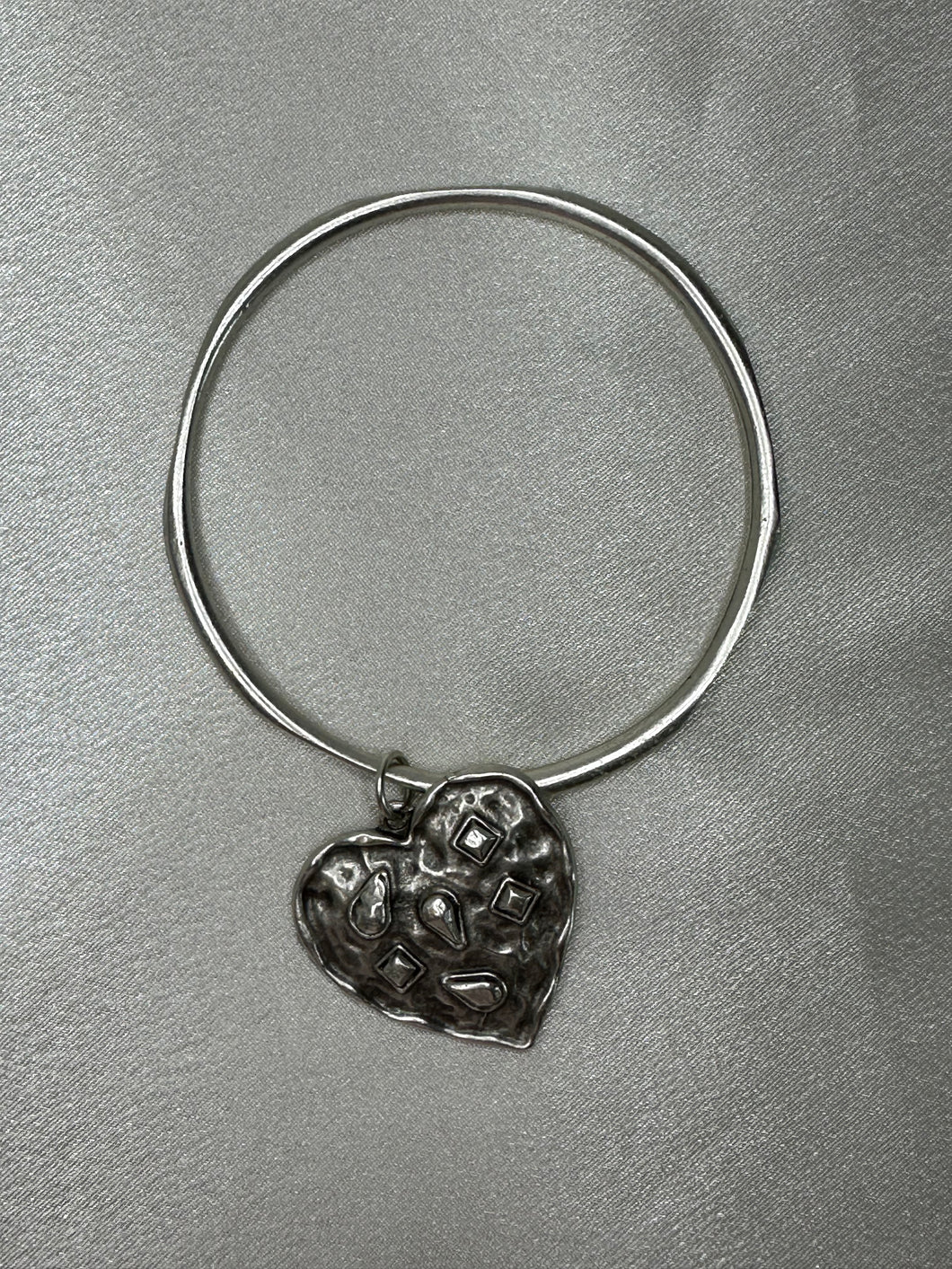 Heart Bangle with Charm