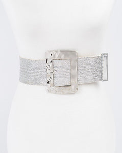 Rectangel Buckle Stretch Belt