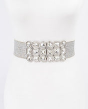 Clear stones straw belt