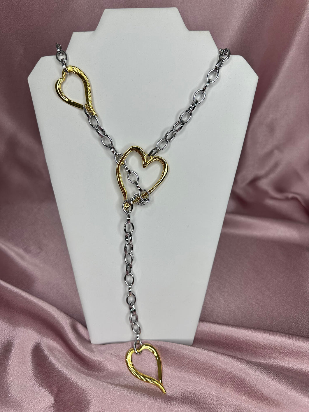 2 T Hearts Necklace