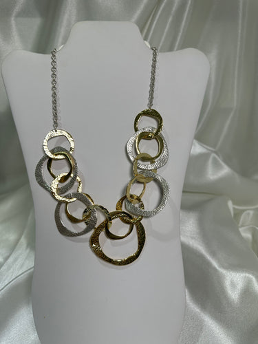 2 Tone Circle Necklace
