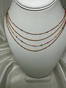 SS Colored Necklace