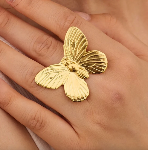WP Big Butterfly Adjustable Ring