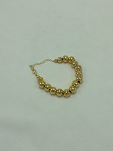 12mm Gold Beads Bracelet