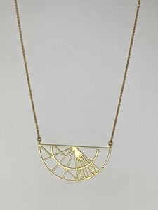 Schemes and Projections Gold Pendant