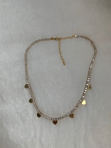 Hearts Tennis Necklace