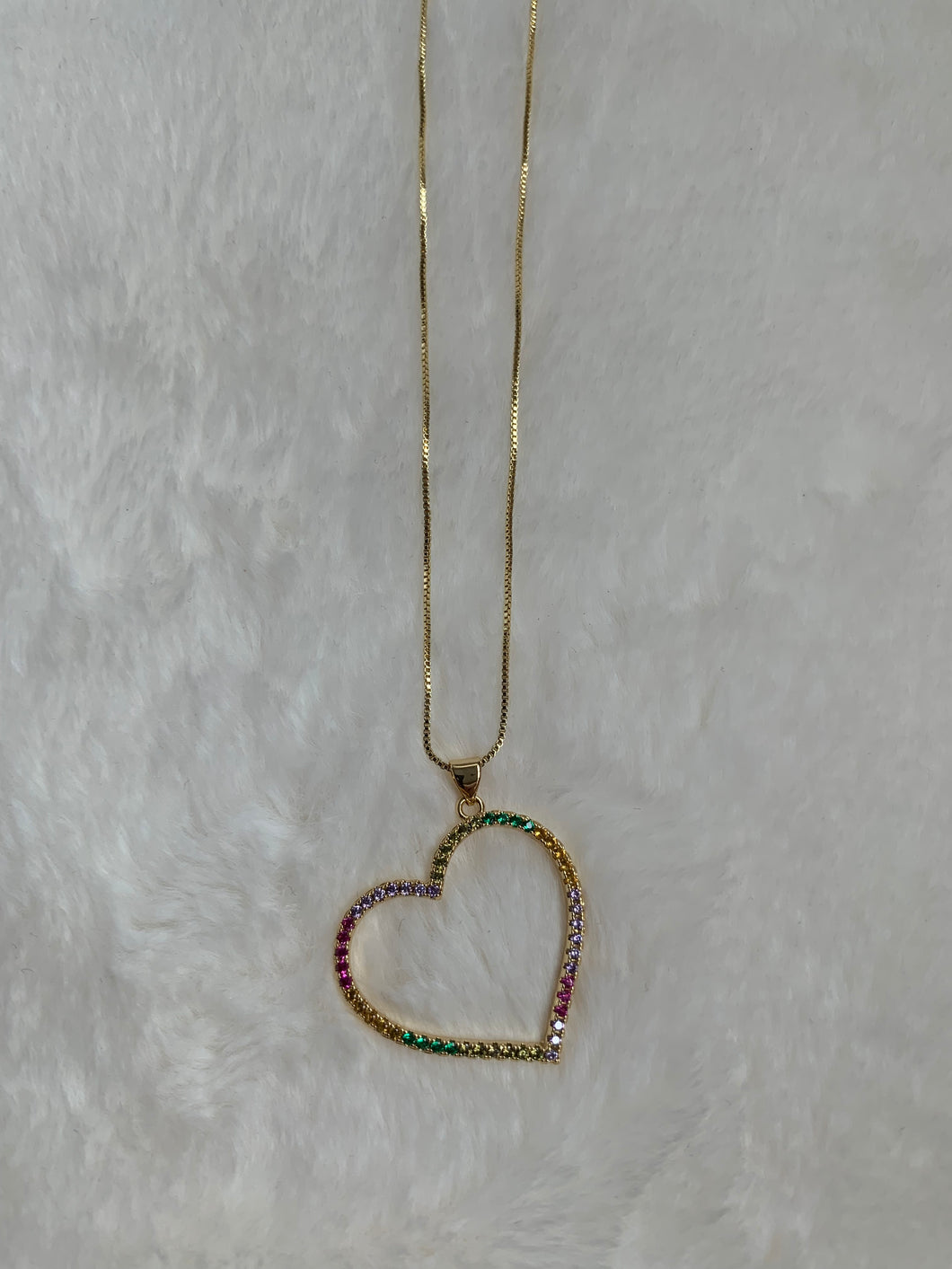 Multicolores Heart Necklace